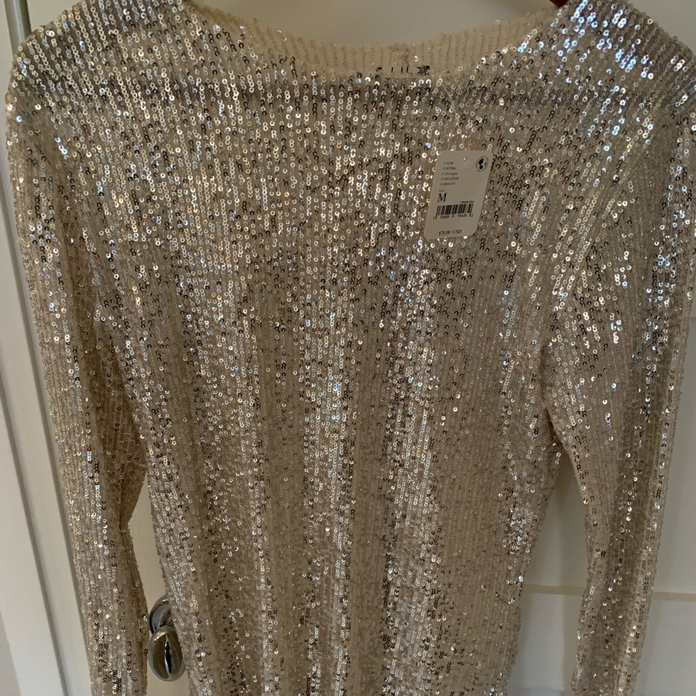 Brand new, with tags Free People Sequin top Size M